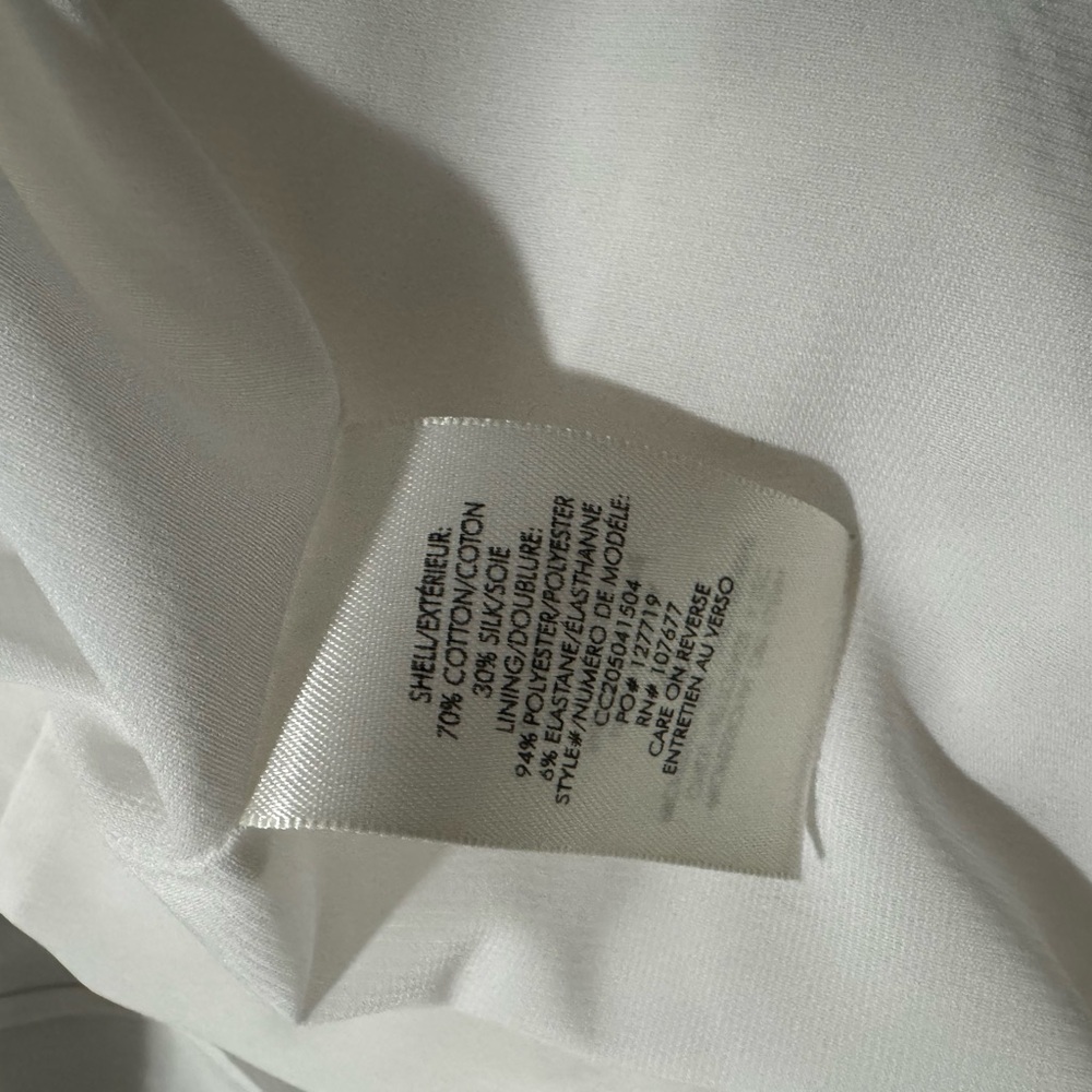 Alice + Olivia White Silk Long Sleeve Dress - Picture 12 of 12
